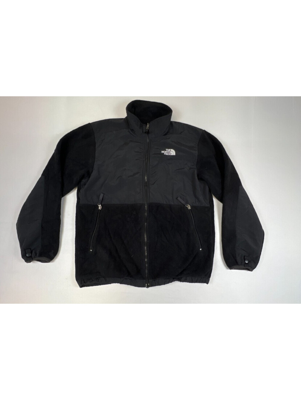 The North Face Boys XL Full Zip Fleece Jacket Black Polartec Recycled